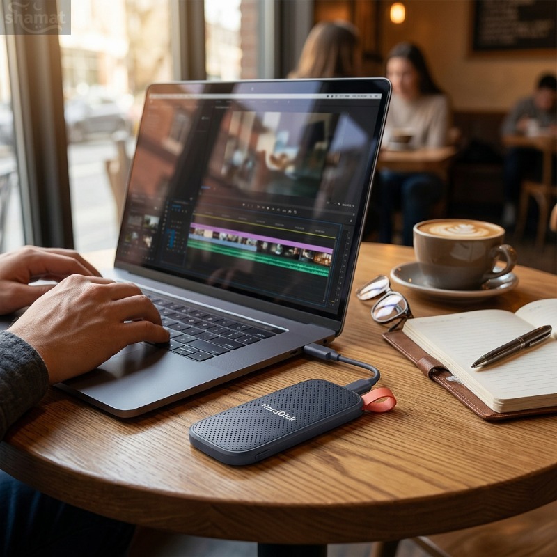 128TB Portable External Hard Drive, High Capacity USB Storage for Laptop PC, Honeycomb Cooling Design with Lanyard, Mobile External HDD for Backup & Data Storage