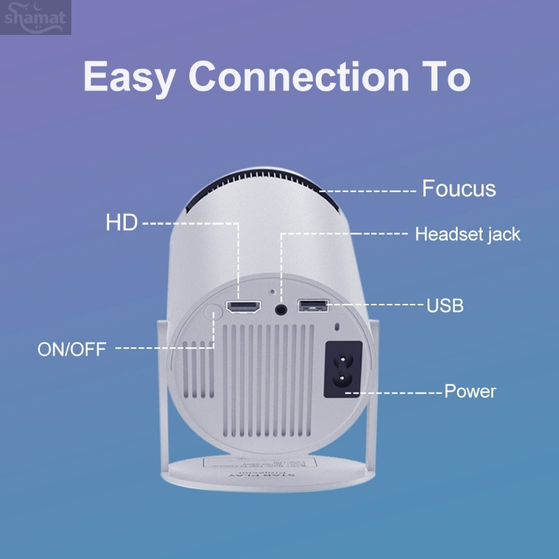HY300 PRO Smart Mini Projector, 280ANSI HD Home Projector, 4K Decode Android 11 Home Theater