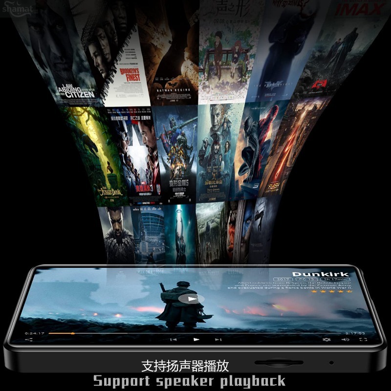 Full Screen Touch MP4 Player, Bluetooth Multi-function Music Player, Portable Video E-book Player