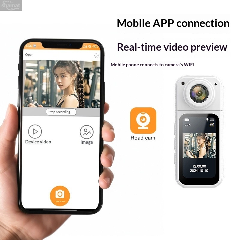 180° Rotatable Thumb Camera, 2.7K HD Magnetic, Portable Vlog Recorder