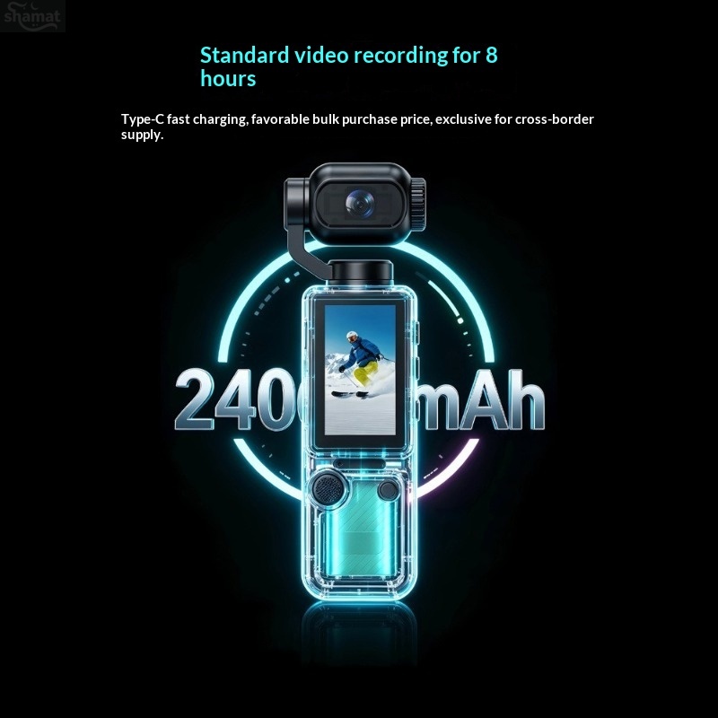 Pocket 3-Axis Gimbal Camera, 4K HD Physical Stabilization, Handheld Vlog Sports Cam