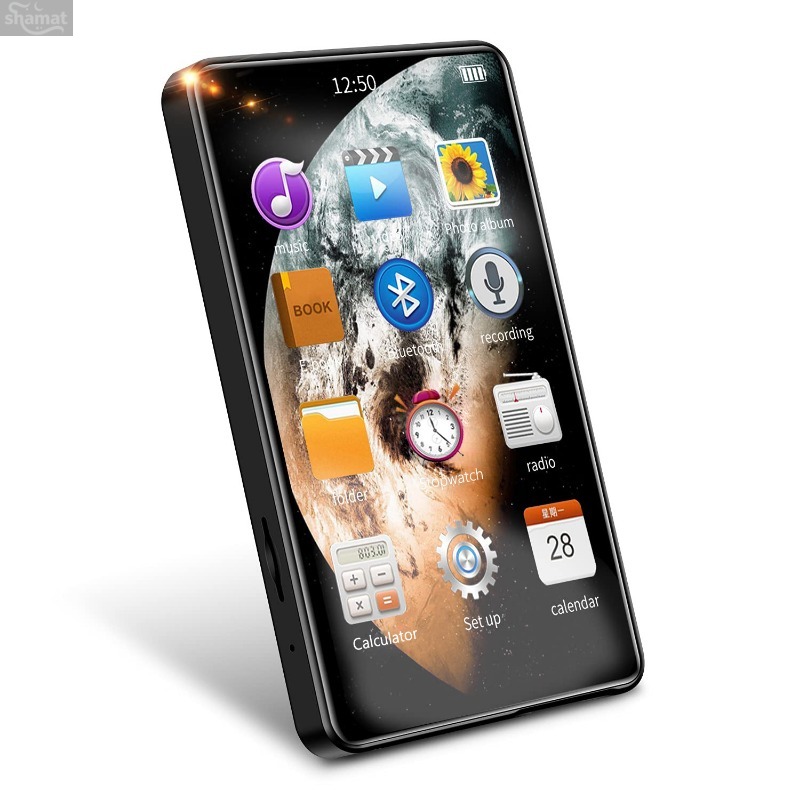 Full Screen Touch MP4 Player, Bluetooth Multi-function Music Player, Portable Video E-book Player