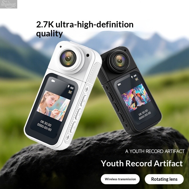 180° Rotatable Thumb Camera, 2.7K HD Magnetic, Portable Vlog Recorder