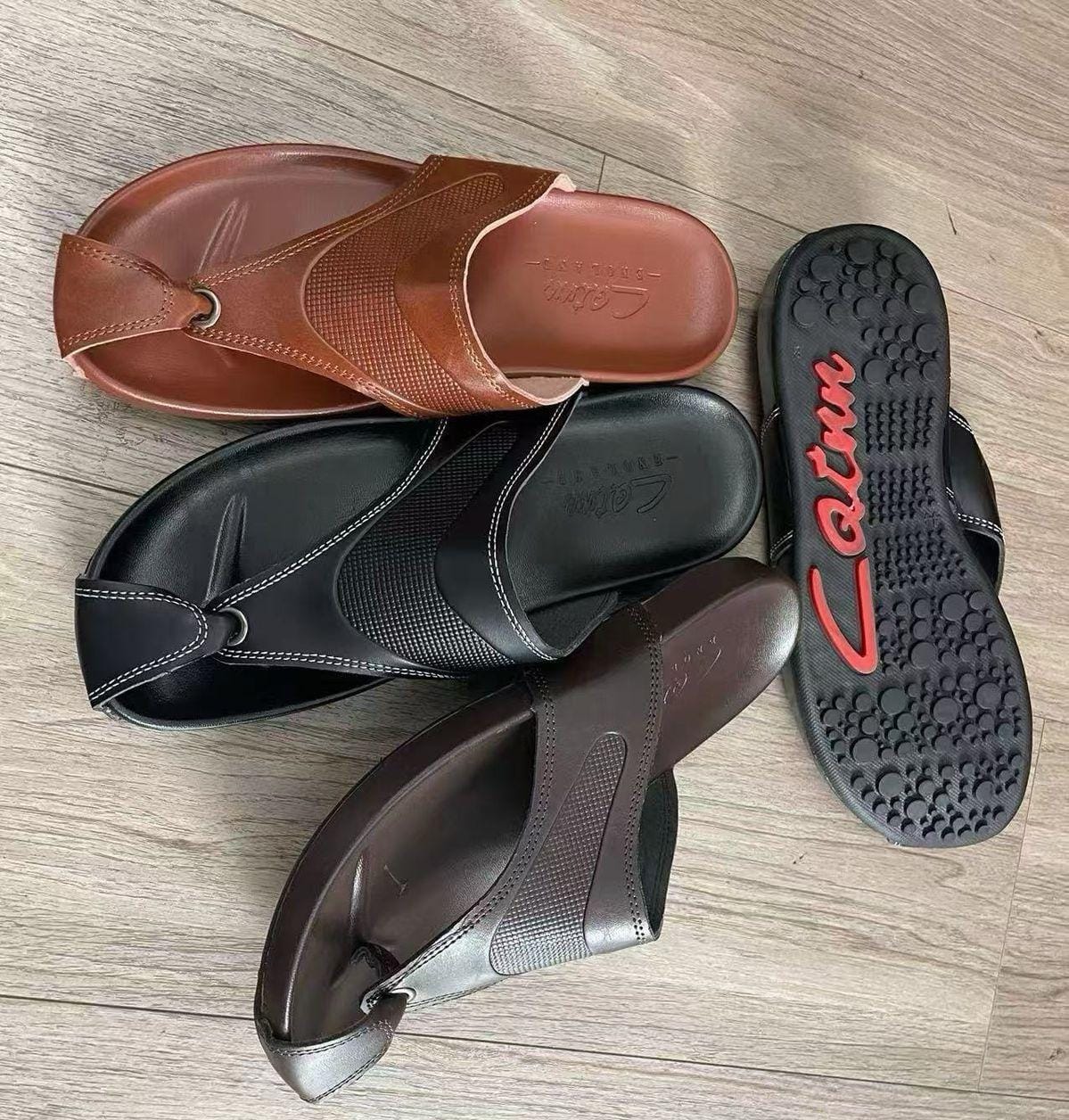 ⚡[PROMOTION]Quality Sandals Men's Summer Slides Rubber Sole New Sandals and Slippers Men's Sandals Adult Beach Open Shoes Non-slip  Sandals OFFER ADJUSTERBLE SANDALS🔥HIGH QUALITY BLACK/BROWN  💯