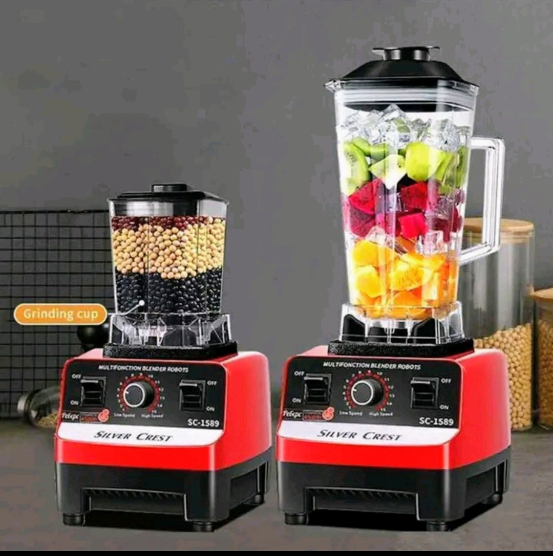 SILVER CREST Commercial Heavy Blender 2 In 1 4500 Watts Double Jug With Grinding Machine And Grinder 🔥OFFER silver crest Silver Crest Heavy Duty Commercial Pro Blender +Grinder Jar SUPER STRONG💯🔥