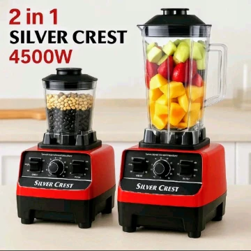 SILVER CREST Commercial Heavy Blender 2 In 1 4500 Watts Double Jug With Grinding Machine And Grinder 🔥OFFER silver crest Silver Crest Heavy Duty Commercial Pro Blender +Grinder Jar SUPER STRONG💯🔥