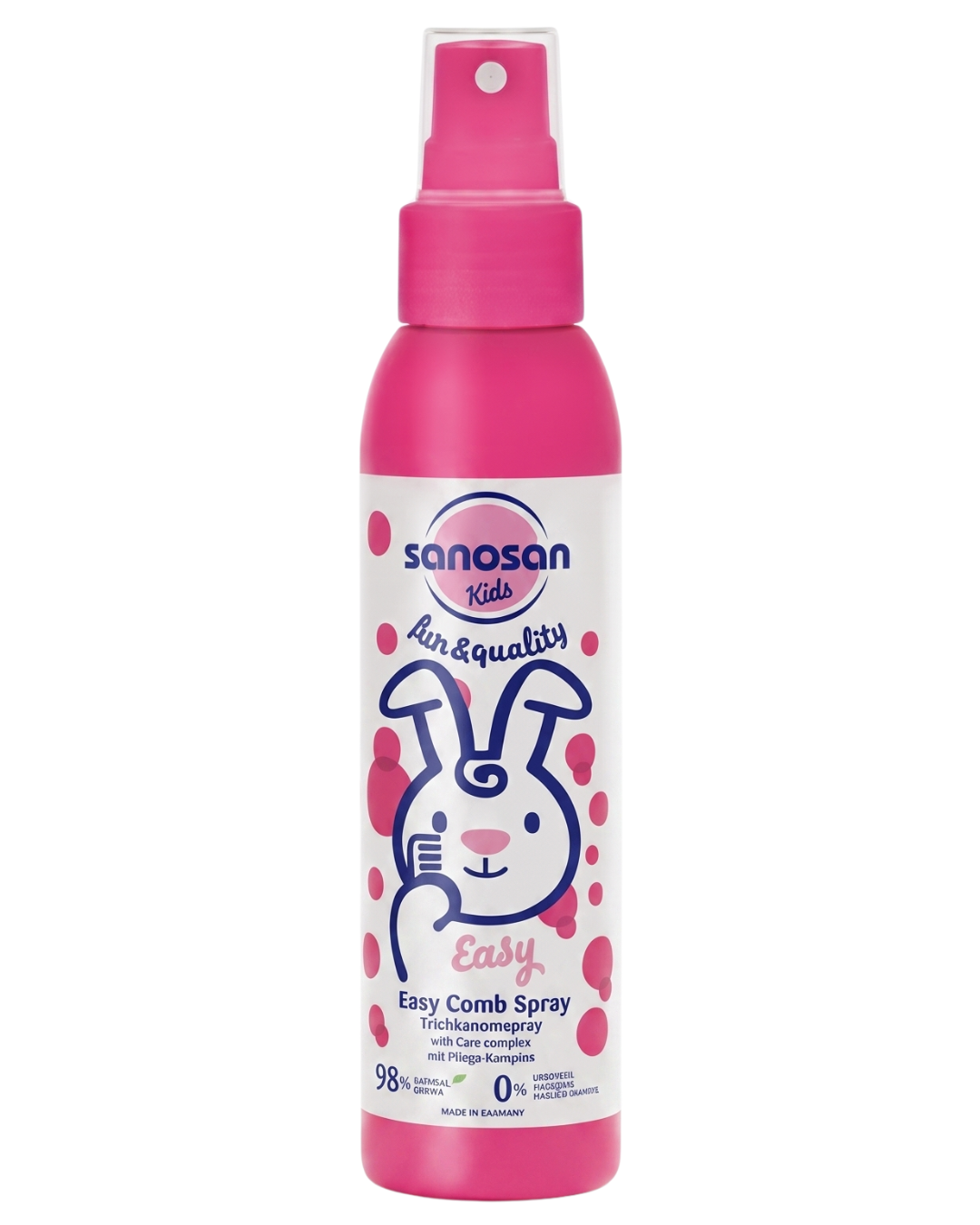 Sanosan -Kids Easy Comb Spray

Easy Comb Spray
Detangles children’s hair effortlessly – without pulling. For soft, shiny hair and relaxed combing moments. More joy when styling.
