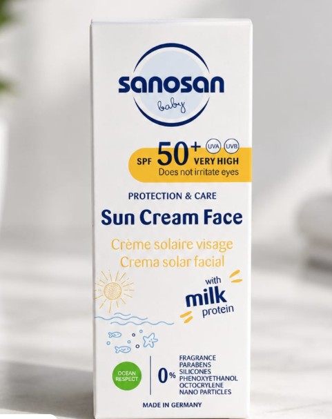 Sanosan Baby Sun Cream -Face

SPF 50+ offer broad-spectrum UVA and UVB protection, helping to safeguard delicate skin against harmful sun exposure.
