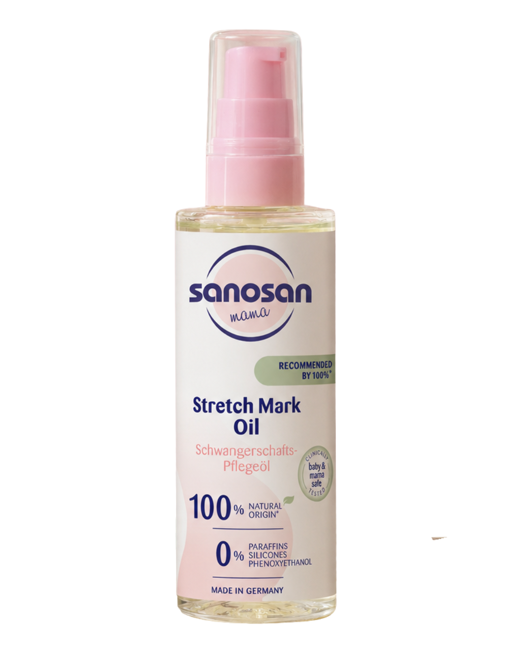 Sanosan-Mama Anti Stretch Mark oil

Soothing, richly nourishing massage oil with 4 high-quality natural oils that helps you prevent stretch marks. 100% ingredients of natural origin.*