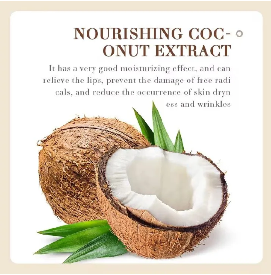 Lip gloss Coconut Brightening Lip Balm Moisturizing Anti Cracking Hydrating Repair Nourishing Lipstick Lips oil Skin Care Products