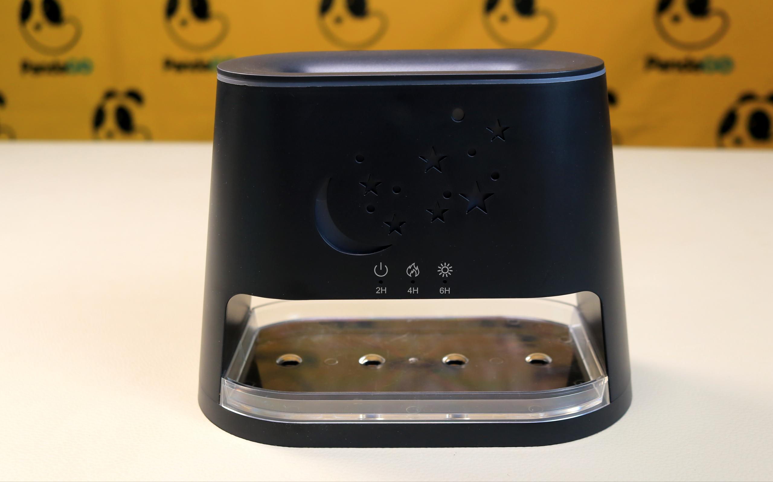 HOLDMAY KP-6059 Aroma Diffuser & Humidifier – Colorful LED Flame Effect, Salt Stone Base, Moon & Stars Night Light