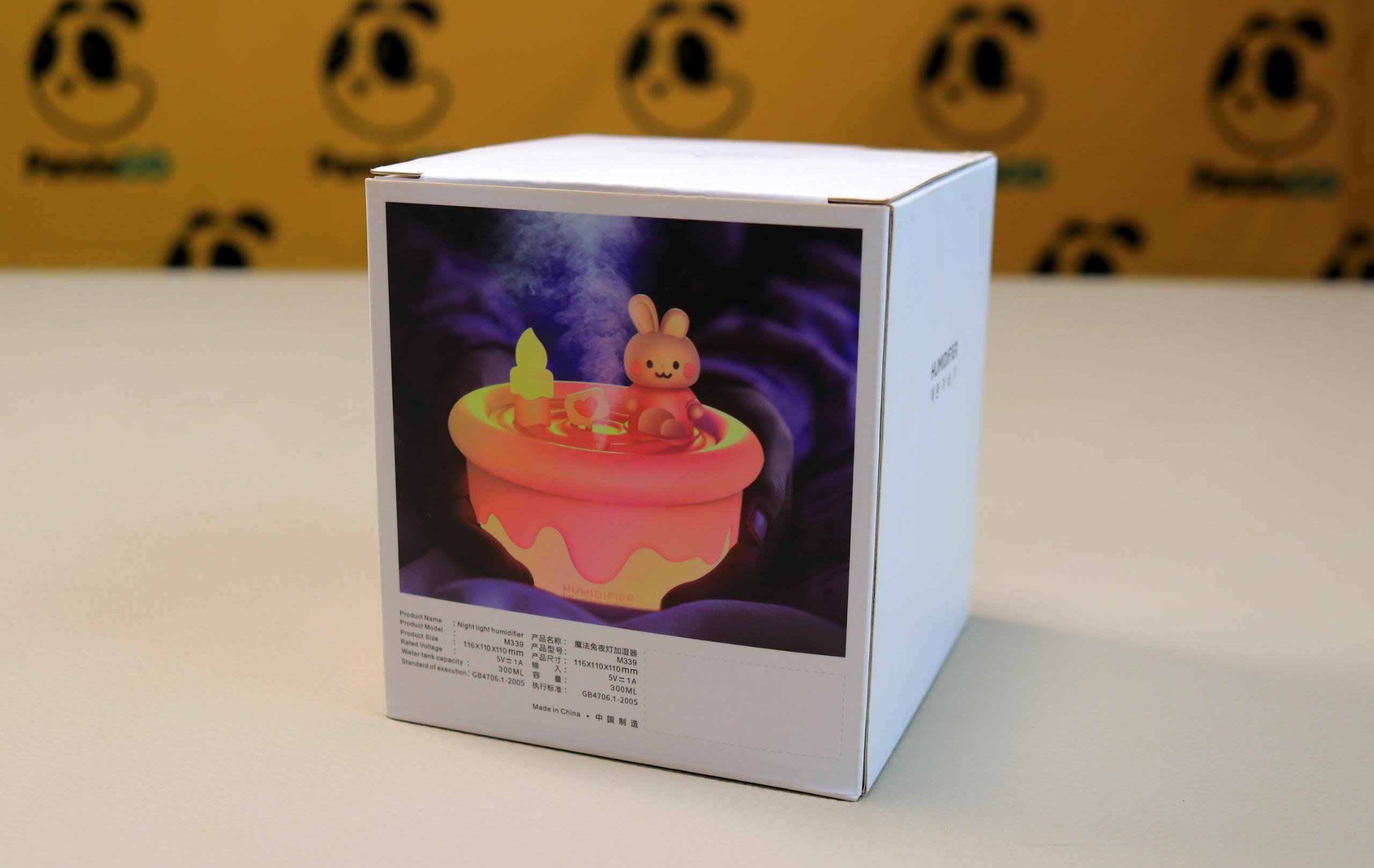 Cute Bunny Mini Desktop Humidifier – Portable USB Cool Mist Humidifier with Night Light for Office Desk, Bedroom & Kids Room