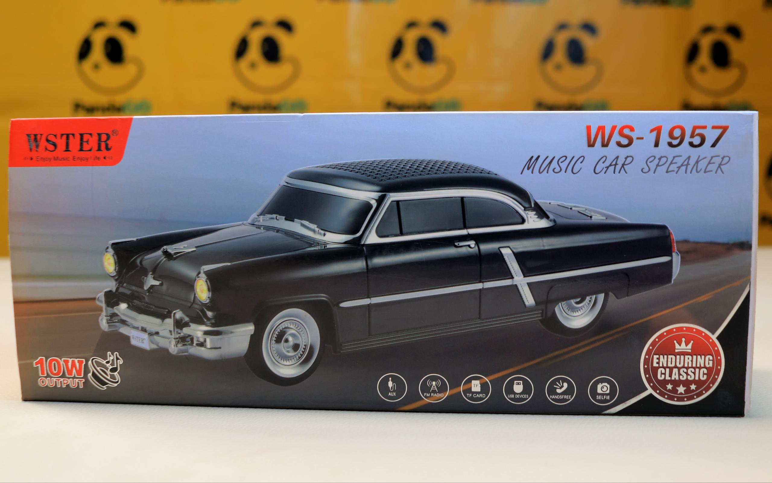WS-1957 Retro Classic Car Bluetooth Speaker – Portable Wireless Novelty Stereo with FM Radio, USB & TF Card