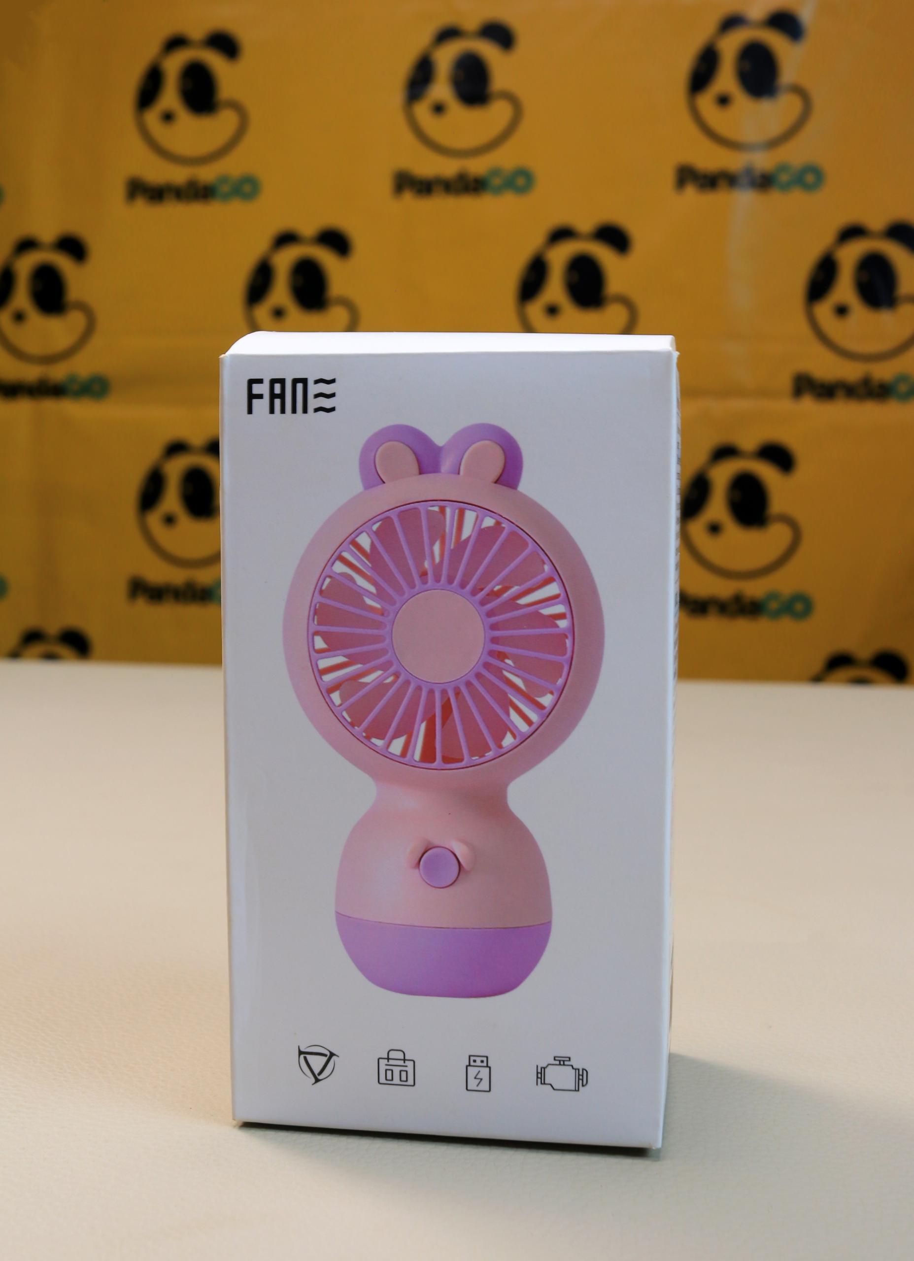 Portable Mini Handheld USB Fan with Cute Bunny Ears – Rechargeable 3-Speed Personal Desktop Fan for Travel, Office, and Home