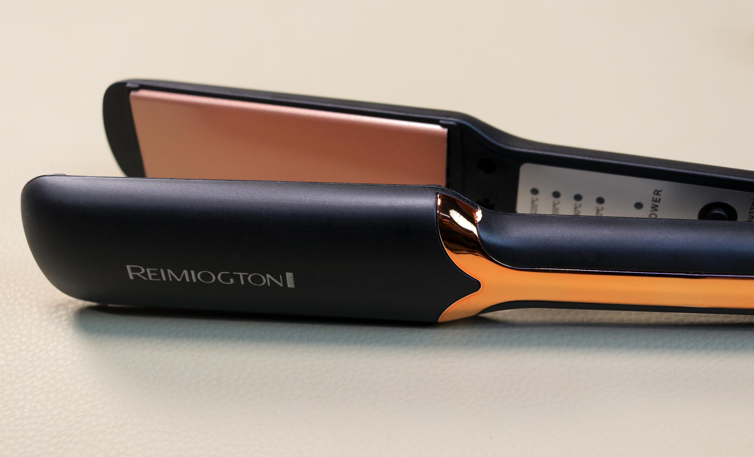 REIMOGTON RE-2096 Professional Hair Straightener – 4-Temperature Control (160°C–220°C), Ceramic Essential Oil Hair Styler for Straightening & Volume