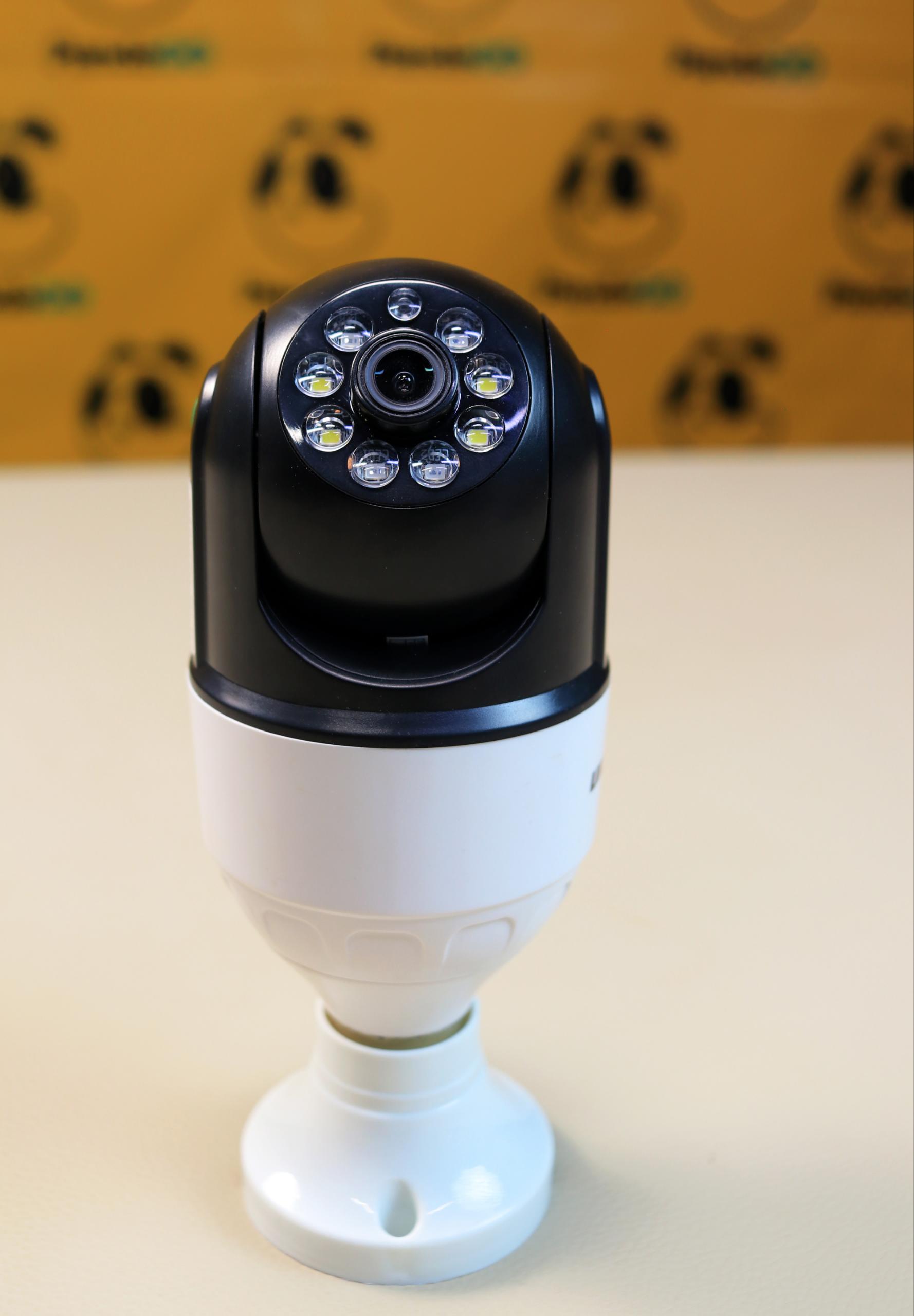 JORTAN JT-9696 Lightbulb Wi-Fi Security Camera – 1080P PTZ IP Camera with Full Color Night Vision, Motion Detection & 2-Way Audio