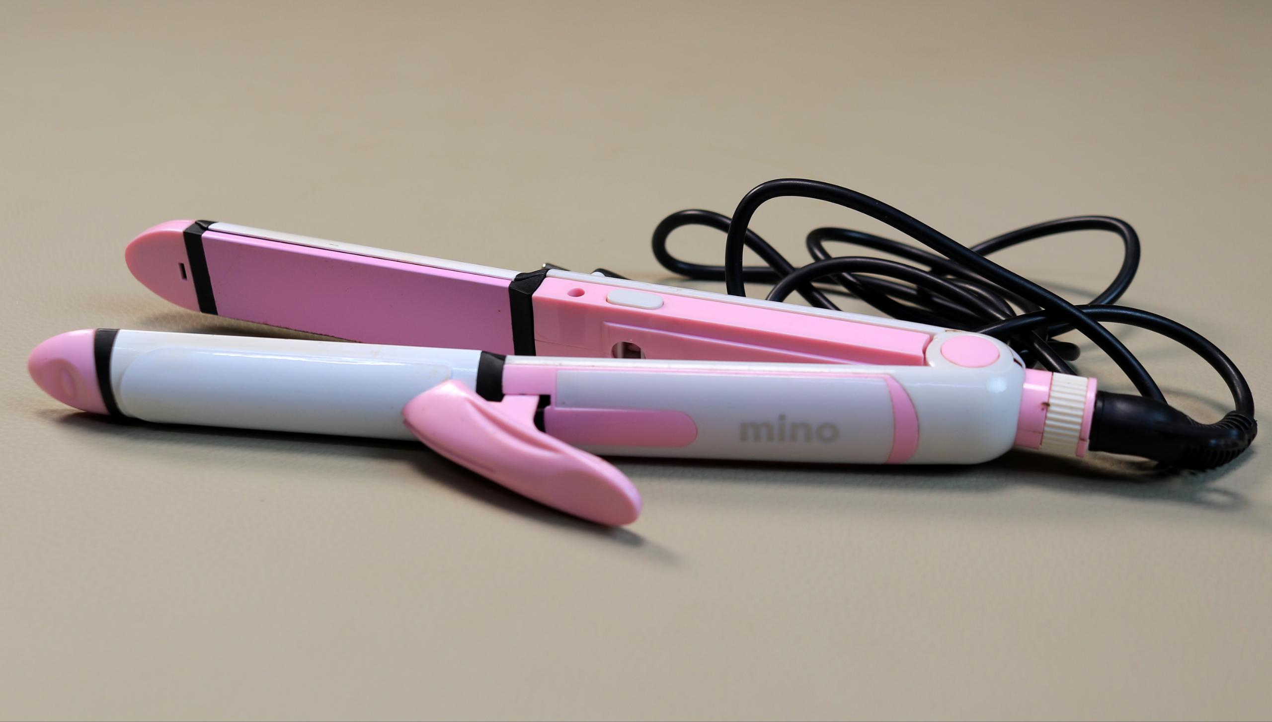 Mino 3-in-1 Professional Hair Curler, Straightener & Crimper Styler (Model MN-8835) – Ceramic Heating Flat Iron & Curling Wand