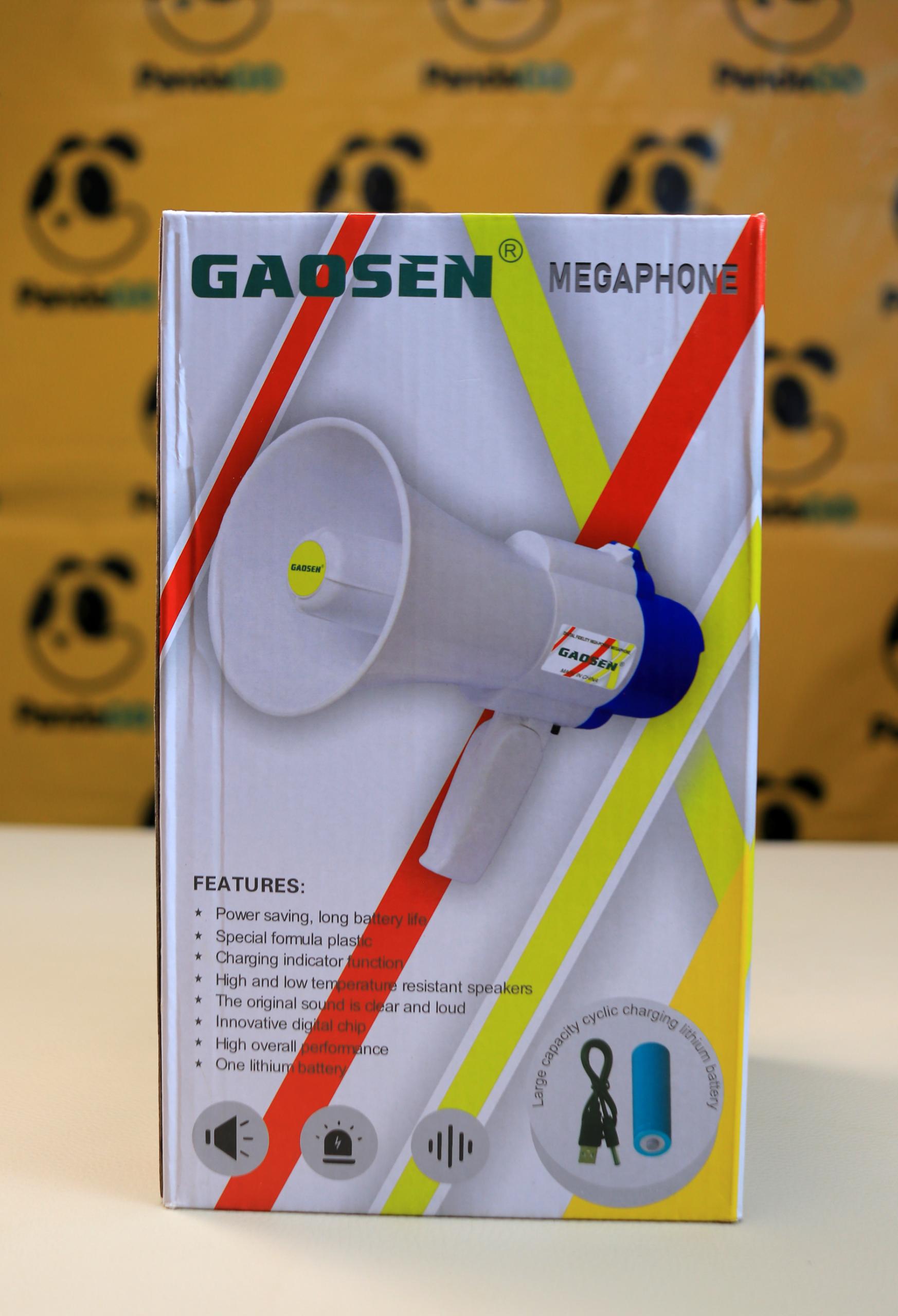 GAOSEN Rechargeable Megaphone Speaker – Portable Handheld Loudspeaker with Digital Sound Amplification, Charging Indicator and Lithium Battery