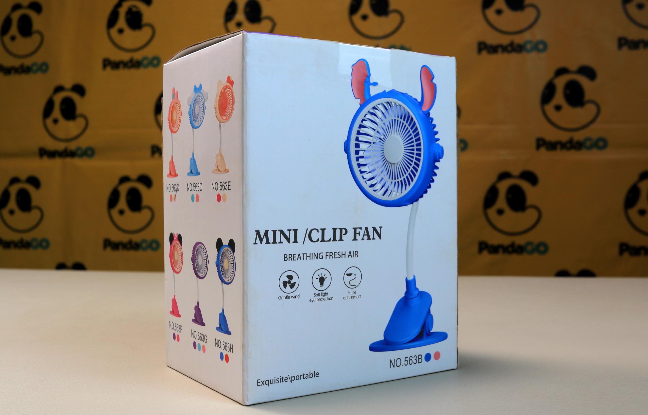 Portable Mini Clip Fan with Flexible Hose & Soft Light – USB Rechargeable Desktop & Bedside Cooling Fan (Model NO.563B)