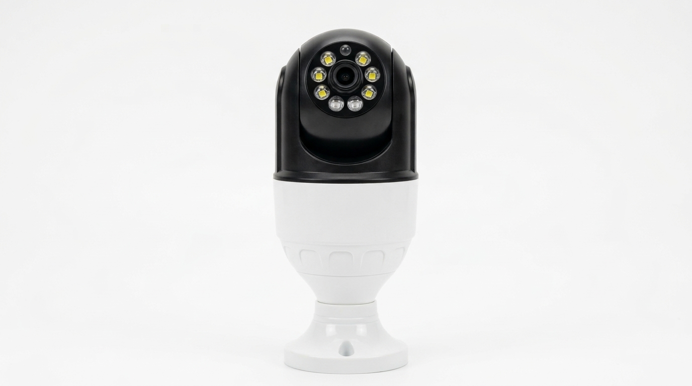 JORTAN JT-9696 Lightbulb Wi-Fi Security Camera – 1080P PTZ IP Camera with Full Color Night Vision, Motion Detection & 2-Way Audio
