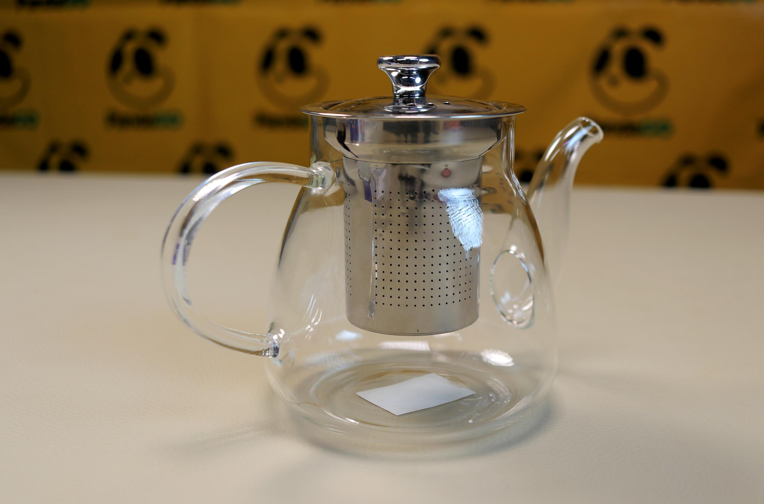 Heat-Resistant Clear Glass Teapot with Removable Stainless Steel Mesh Infuser – Loose Leaf Tea Maker Pot with Non-Drip Spout for Home, Office & Teatime
