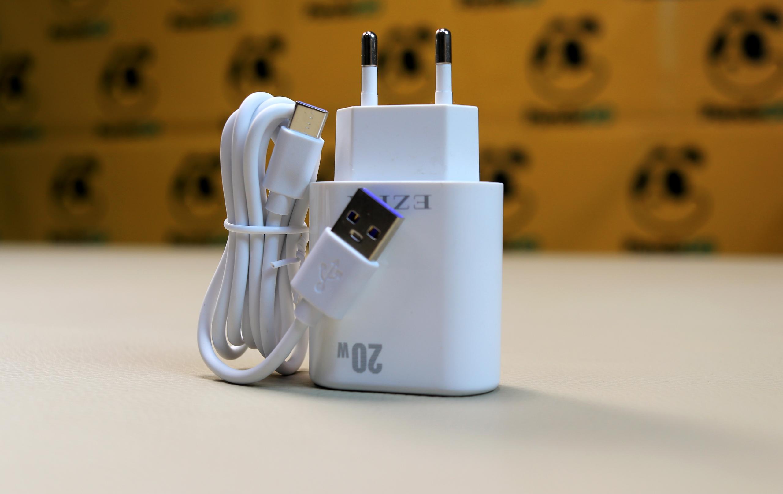 EZRA HC177 20W QC 3.0 Fast Charger with USB-A Port & USB-C Charging Cable – Quick Charge Power Adapter