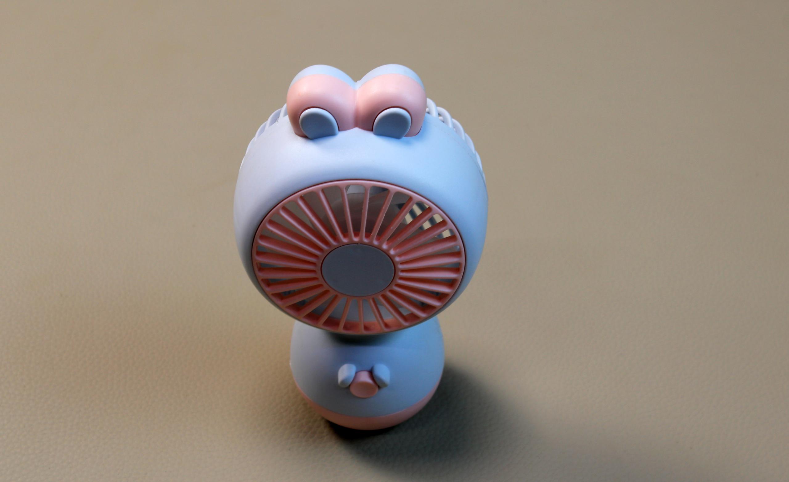 Portable Mini Handheld USB Fan with Cute Bunny Ears – Rechargeable 3-Speed Personal Desktop Fan for Travel, Office, and Home