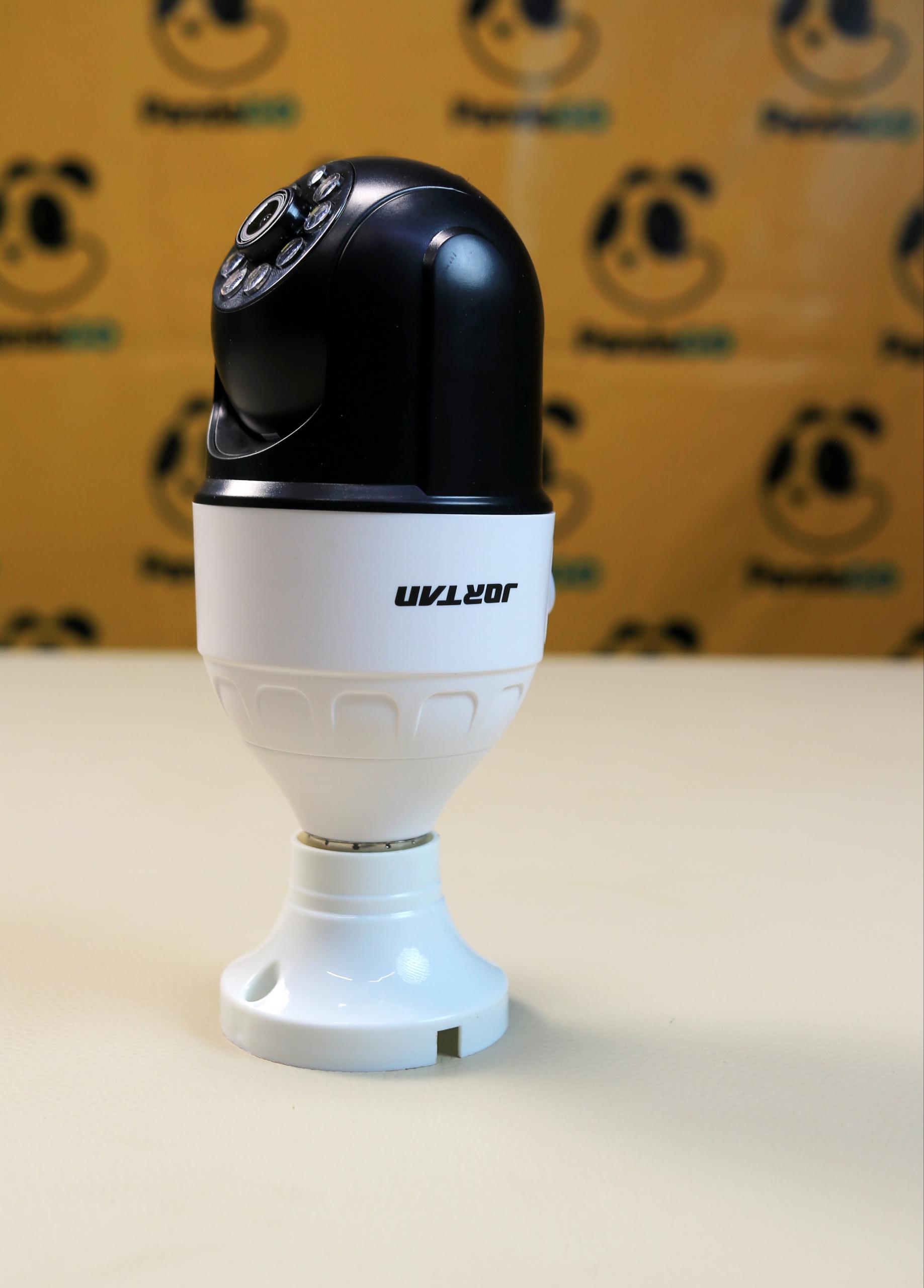 JORTAN JT-9696 Lightbulb Wi-Fi Security Camera – 1080P PTZ IP Camera with Full Color Night Vision, Motion Detection & 2-Way Audio