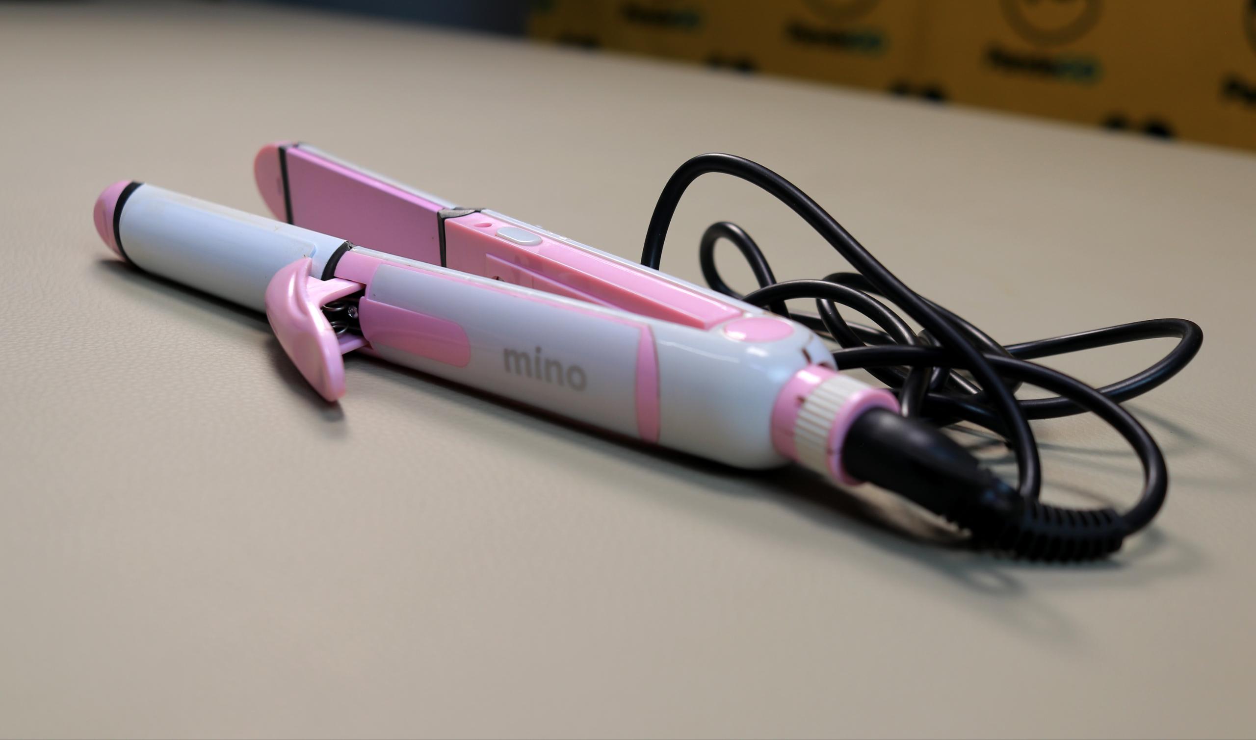 Mino 3-in-1 Professional Hair Curler, Straightener & Crimper Styler (Model MN-8835) – Ceramic Heating Flat Iron & Curling Wand