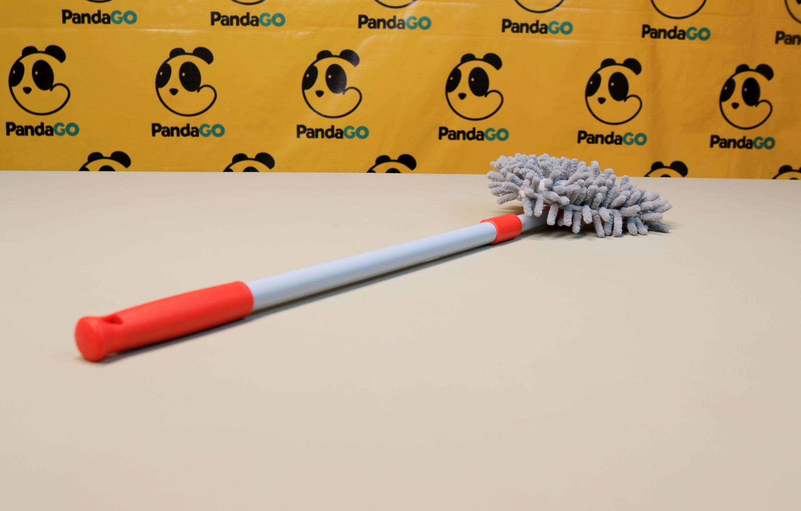 Triangular Microfiber Wall & Floor Dust Mop with Extendable Handle | 180° Swivel Cleaning Duster Pad for Baseboards, Ceilings, Windows, & Tight Corners