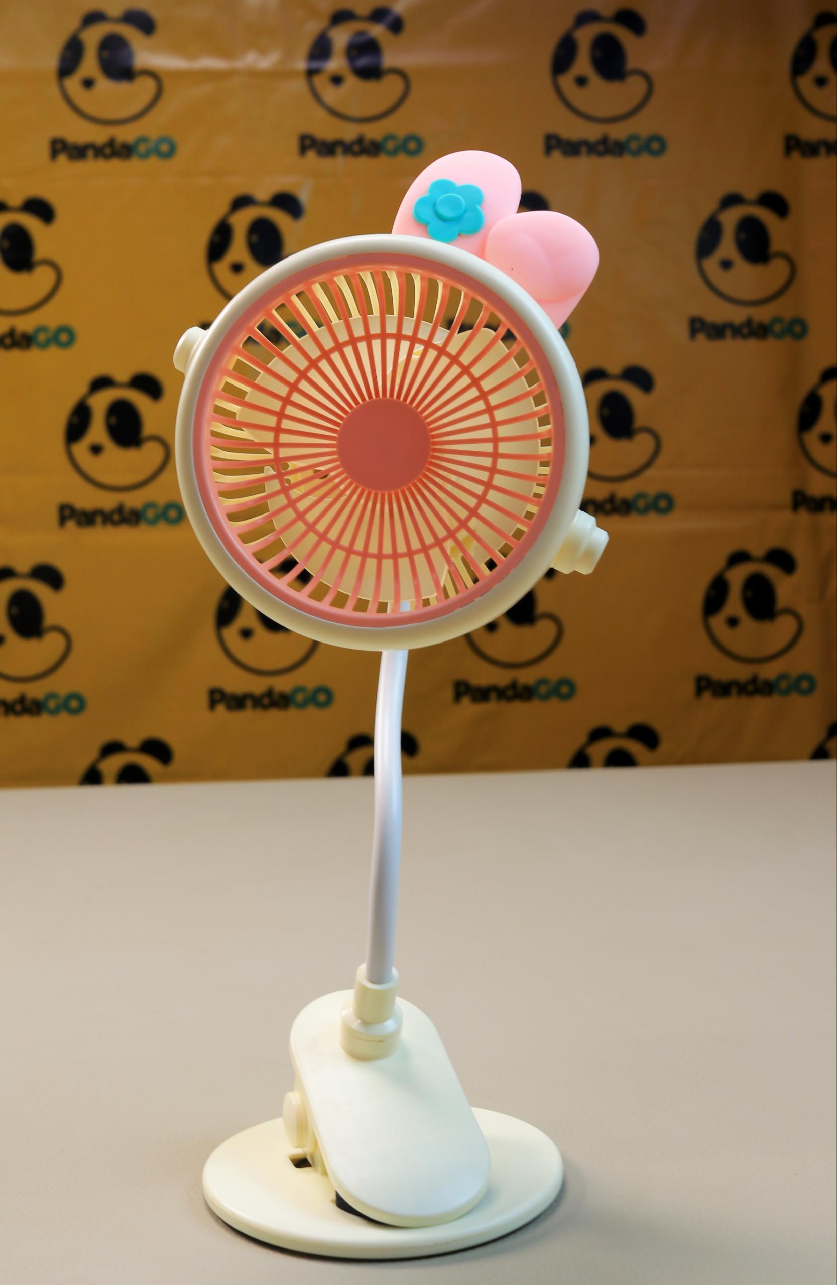 Portable Mini Clip Fan with Flexible Hose & Soft Light – USB Rechargeable Desktop & Bedside Cooling Fan (Model NO.563B)