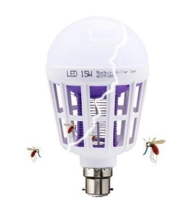 2-in-1 Mosquito Killer & LED Bulb – 15W Energy Saving Insect Zapper for Home Pest Control