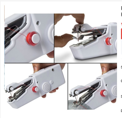 Portable Sewing Machine Mini Household Items Handheld Stitching Sew Handy StiTch Needles Work