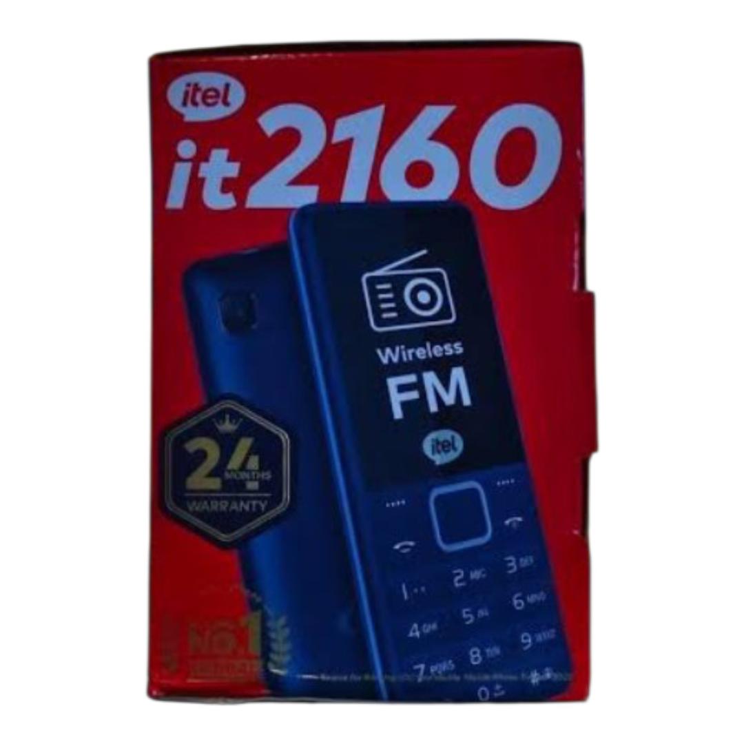 itel 2160 Dual SIM Original Button Phone - KATULULU / KABAMBE / MULIKA MWIZI - 1000mAh, Wireless FM - Black