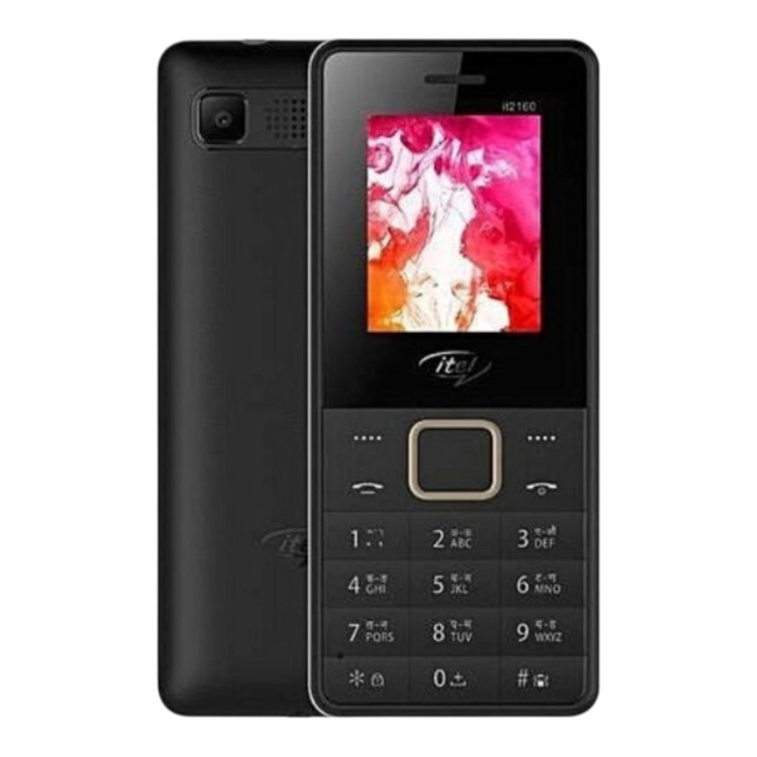 itel 2160 Dual SIM Original Button Phone - KATULULU / KABAMBE / MULIKA MWIZI - 1000mAh, Wireless FM - Black