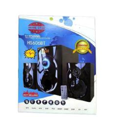 Homestar HS606BT 2.1 Channel Multimedia Subwoofer Speaker System - 10000W - Bluetooth/FM/USB - Black