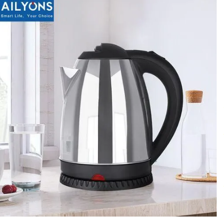 AILYONS1.8L Electric Kettle Water Heater & Boiler Jug Rapid Heating Stainless Steel Kettle 2 litres stainless steel ailyons kettle Durable stainless steel body.
