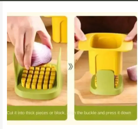 MULTIFUNCTIONAL VEGETABLE CHOPPER FRENCH FRIES CUTTER - HOUSEHOLD HAND PRESSURE ONION DICER CUCUMBER POTATO SLICER