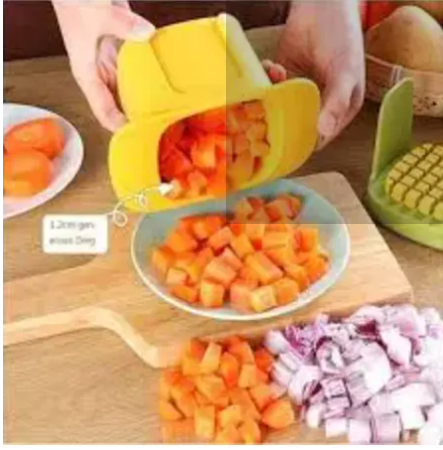MULTIFUNCTIONAL VEGETABLE CHOPPER FRENCH FRIES CUTTER - HOUSEHOLD HAND PRESSURE ONION DICER CUCUMBER POTATO SLICER