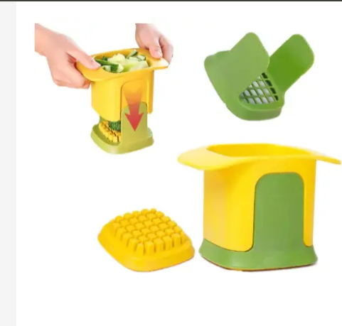 MULTIFUNCTIONAL VEGETABLE CHOPPER FRENCH FRIES CUTTER - HOUSEHOLD HAND PRESSURE ONION DICER CUCUMBER POTATO SLICER