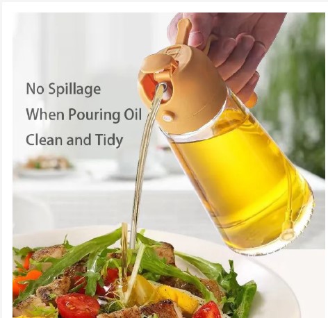 Olive Oil Sprayer Cooking Oil Dispensing Bottle: 2 in 1 Glass Olive Oil Dispenser Bottle, Upgraded Glass Oil Spraying Bottle for Kitchen Air Fryer Salad BBQ Baking....................................