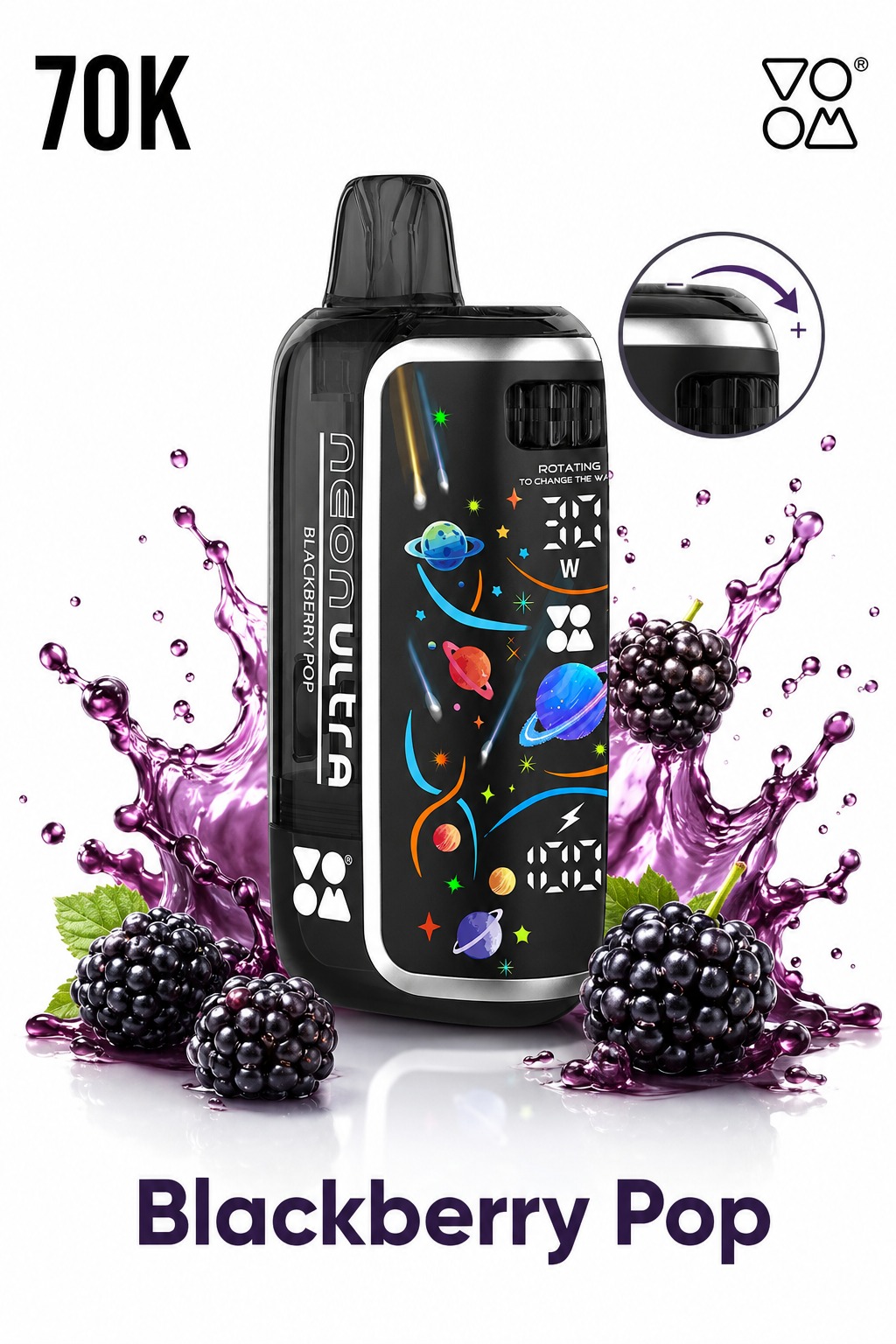 VOOM Meteor Cotton Version 70K Puffs Rechargeable Disposable Vape - 5ct. 70000 Simple Superior Rich
