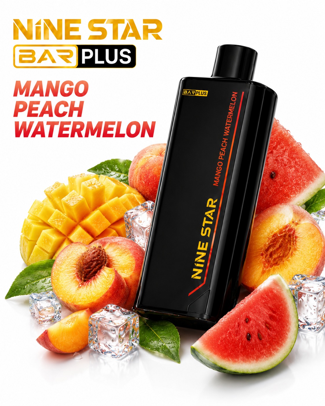 Nine Star Bar Plus Disposable Vape with Replaceable Pod | Up to 20,000 Puffs/Mesh Coil Technology | USB Type-C Rechargeable | Long-Lasting Performance