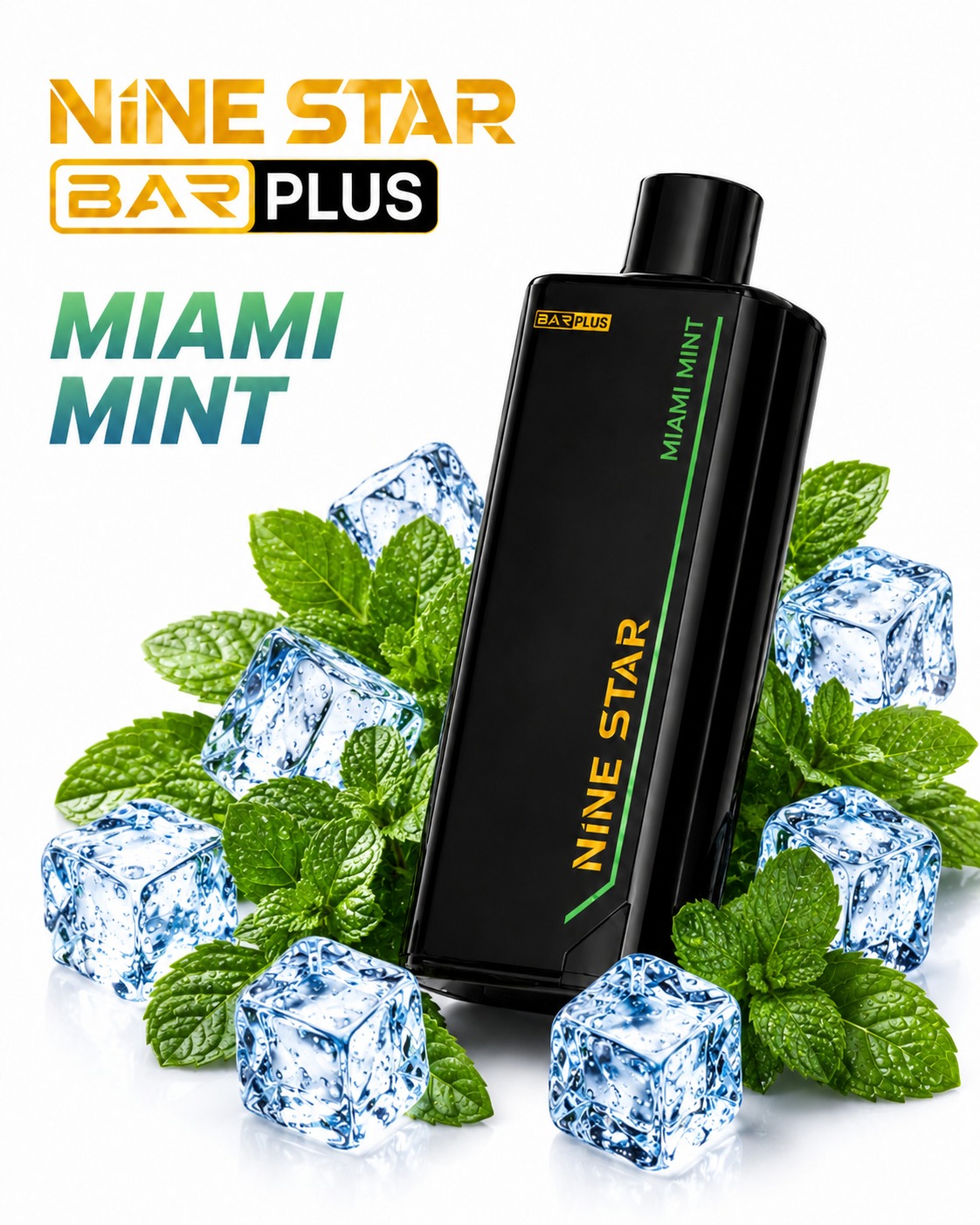 Nine Star Bar Plus Disposable Vape with Replaceable Pod | Up to 20,000 Puffs/Mesh Coil Technology | USB Type-C Rechargeable | Long-Lasting Performance