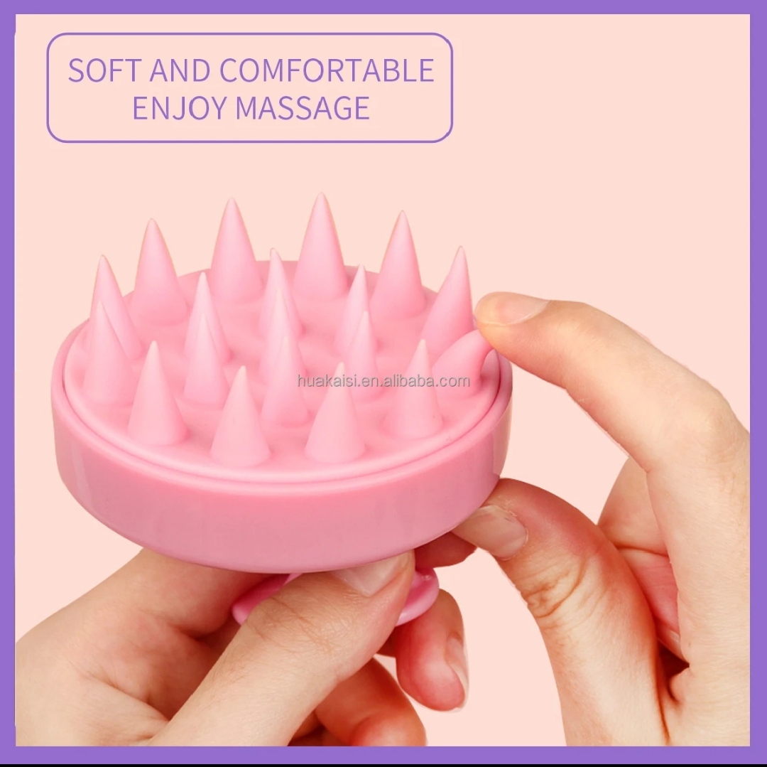 A TWO PIESE SET/ SILICONE.A PPLICATOR BOTTLE AND A SILICONE SCALP MASSAGER FOR HOME AND SALON USE.APPLICATOR SHAMPOO BRUSH HAIR STYLING TOOL