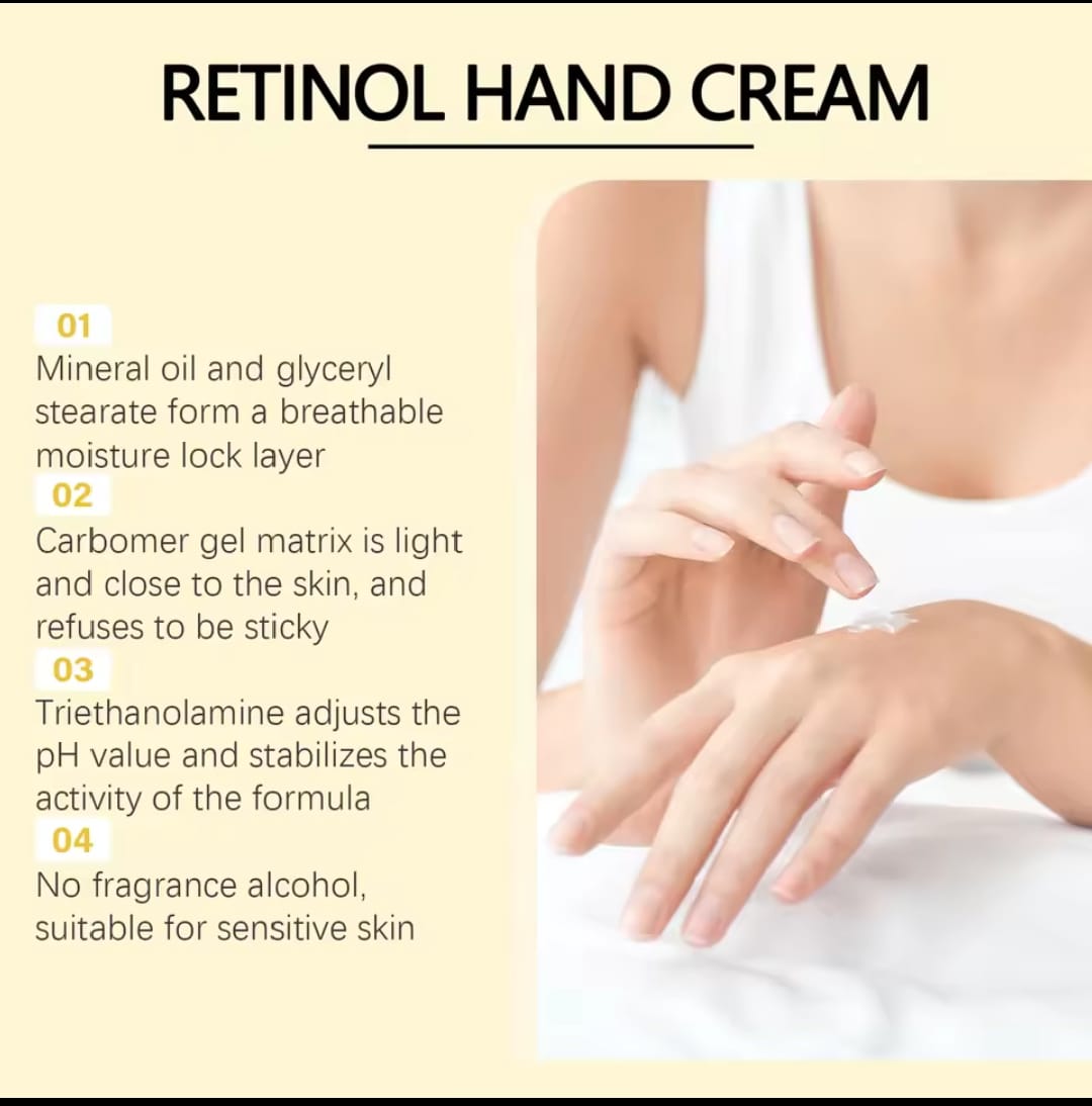 ORIGINAL IREV RETINOL HAND CREAM.HELPS TO MOISTURISE DRY HANDS IMPROVING APPEARANCE OF FINE LINES AND ROUGH SKIN.RETINOL HELPS TO FIGHT ANTI AGING AND COLLAGEN KEEPS YOUR HANDS LOOKING YOUNG