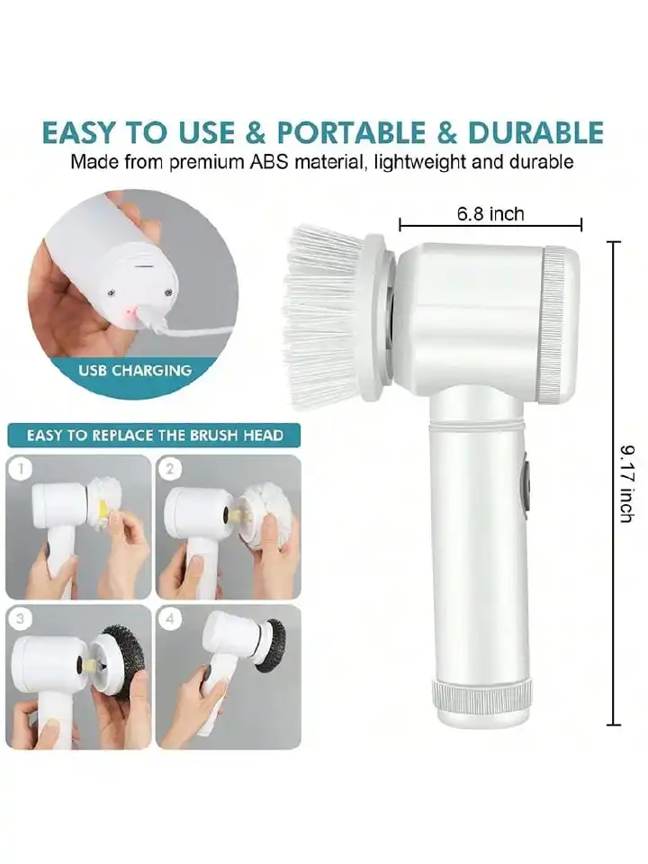 *New arrival*🎊🎊🎊🎊
*USB Rechargable magic brush with 3 option (brush, sponge & polisher) plus adhesive storage hook*