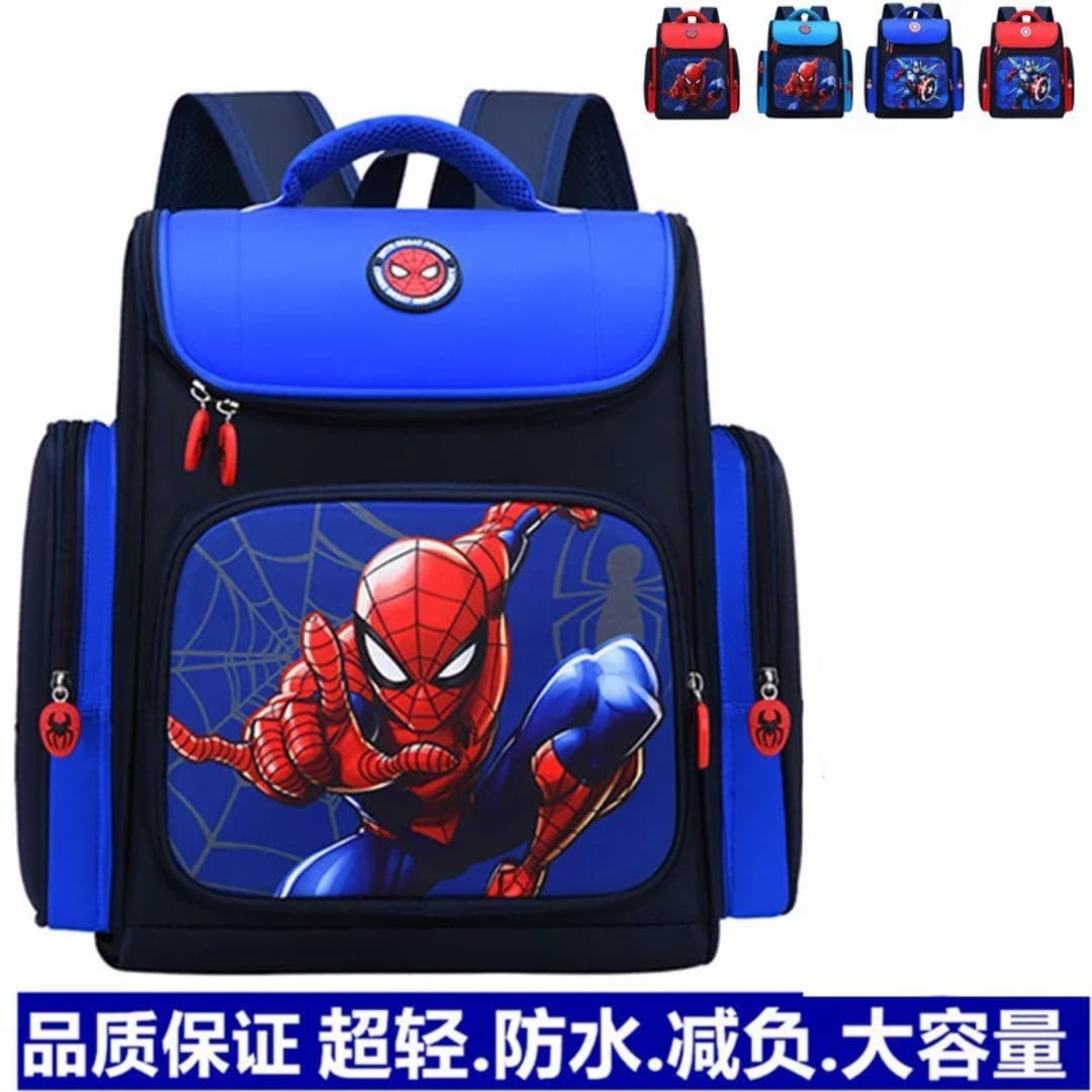 OFfer BACK to school ..WATERPROOF  QUALITY DISNEY CHILDREN SCHOOL BAG*
▫️Material: water proof
▫️School backpacks 
▫️Size: (big)
▪️Fits pp2--grade 1-6
🔅 *Captain America*
🔅 *Spider man*
🔆 *Macquin*