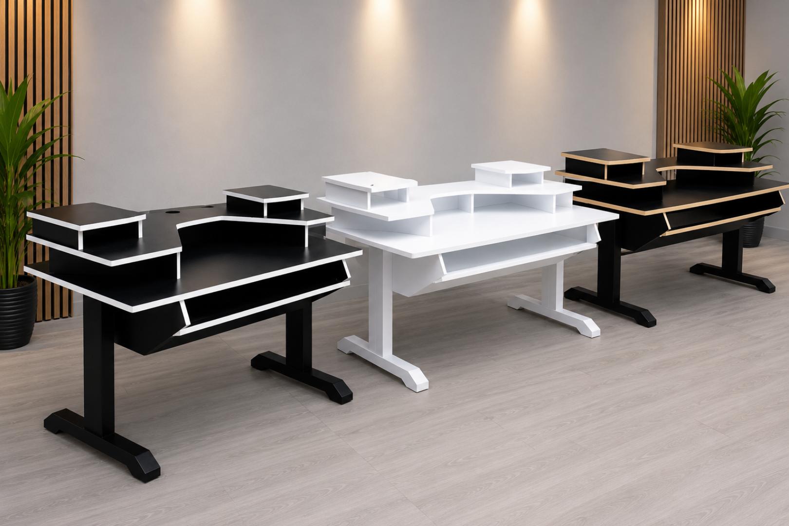 Studio Workstation Desk with sliding midi keyboard drawer, fits up to 61keys midi keyboard