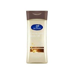 Dr Davey Cocoa Glow Body Oil 200ml – Pure Cocoa Butter Moisturizing Body Gel Oil for Dry Skin, Deep Hydration, Soft Smooth Radiant Glow, Non-Greasy Daily Body Care for Men and Women